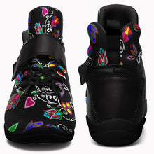 Load image into Gallery viewer, Indigenous Paisley Black Ipottaa Basketball / Sport High Top Shoes 49 Dzine 
