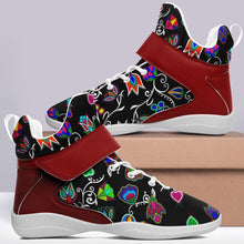 Load image into Gallery viewer, Indigenous Paisley Black Ipottaa Basketball / Sport High Top Shoes 49 Dzine 
