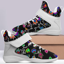 Load image into Gallery viewer, Indigenous Paisley Black Ipottaa Basketball / Sport High Top Shoes 49 Dzine 
