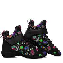 Load image into Gallery viewer, Indigenous Paisley Black Ipottaa Basketball / Sport High Top Shoes 49 Dzine 
