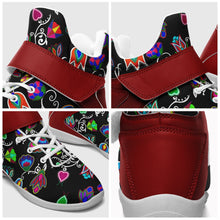 Load image into Gallery viewer, Indigenous Paisley Black Ipottaa Basketball / Sport High Top Shoes 49 Dzine 
