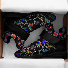 Load image into Gallery viewer, Indigenous Paisley Black Ipottaa Basketball / Sport High Top Shoes 49 Dzine 
