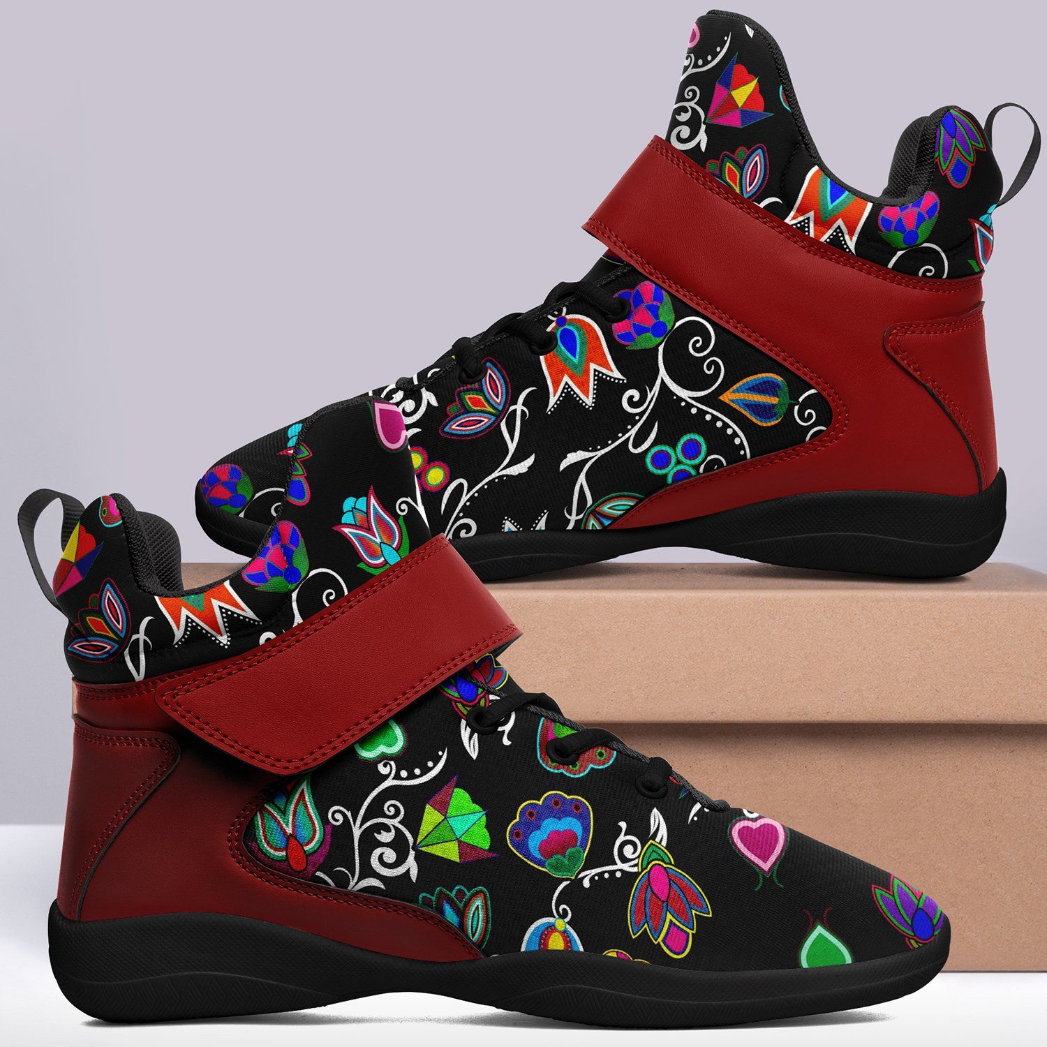 Indigenous Paisley Black Ipottaa Basketball / Sport High Top Shoes 49 Dzine 