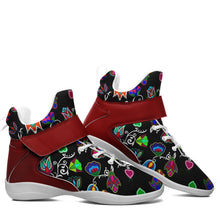 Load image into Gallery viewer, Indigenous Paisley Black Ipottaa Basketball / Sport High Top Shoes 49 Dzine 
