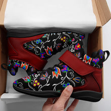 Load image into Gallery viewer, Indigenous Paisley Black Ipottaa Basketball / Sport High Top Shoes 49 Dzine 
