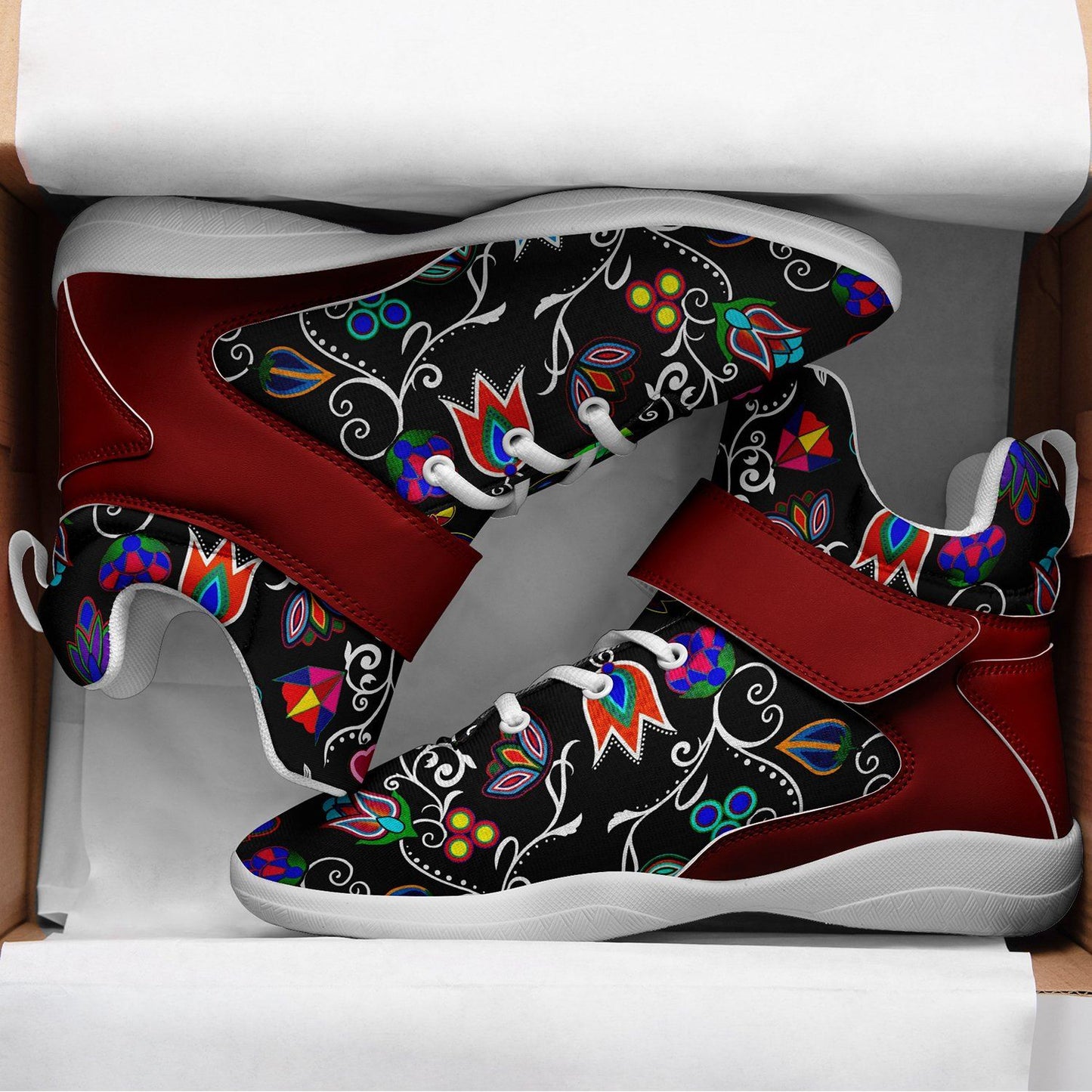 Indigenous Paisley Black Ipottaa Basketball / Sport High Top Shoes 49 Dzine 