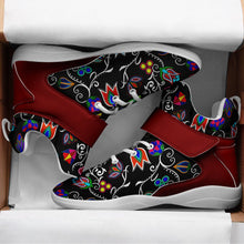 Load image into Gallery viewer, Indigenous Paisley Black Ipottaa Basketball / Sport High Top Shoes 49 Dzine 
