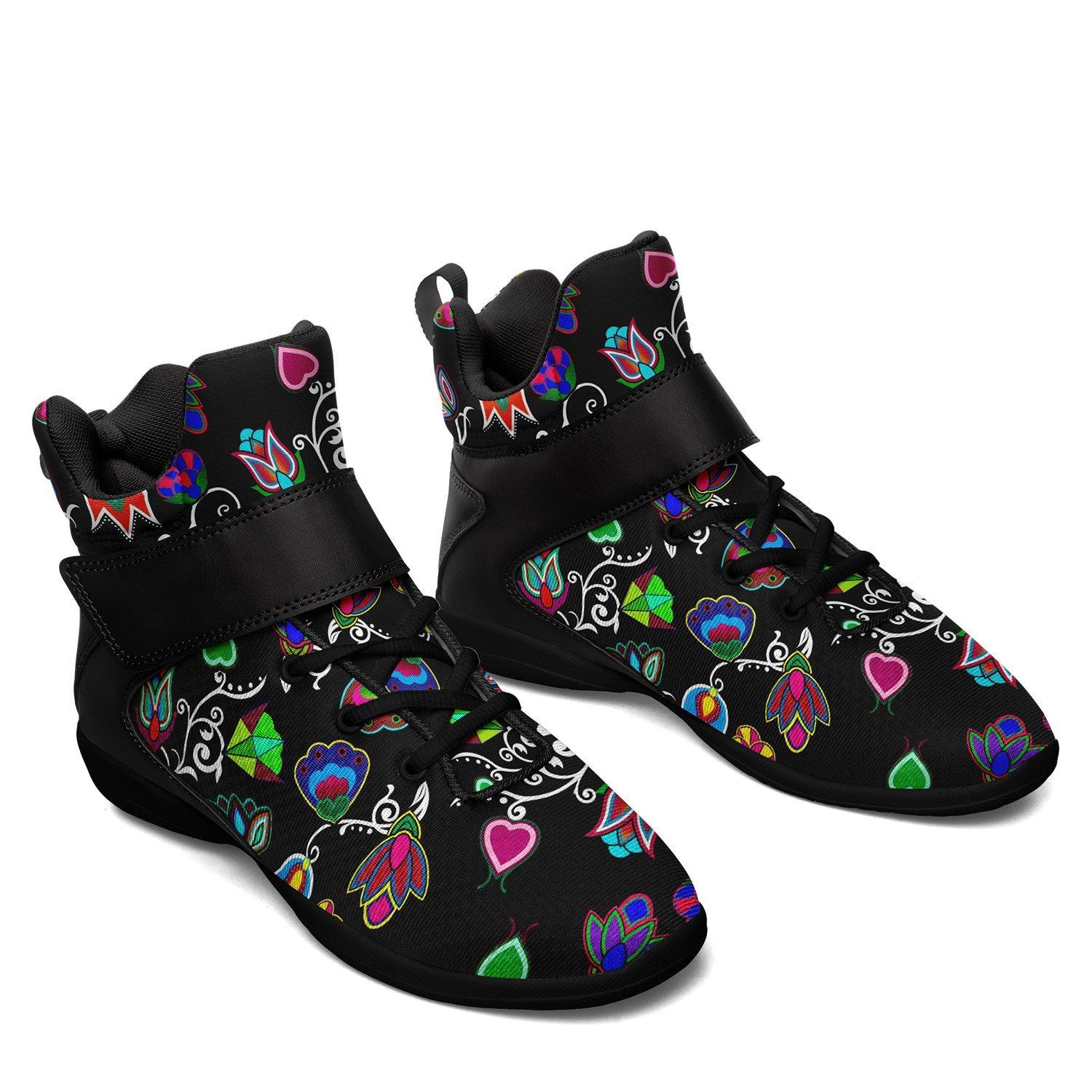 Indigenous Paisley Black Ipottaa Basketball / Sport High Top Shoes - Black Sole 49 Dzine 