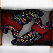 Load image into Gallery viewer, Indigenous Paisley Black Ipottaa Basketball / Sport High Top Shoes - Black Sole 49 Dzine 
