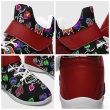 Load image into Gallery viewer, Indigenous Paisley Black Ipottaa Basketball / Sport High Top Shoes - White Sole 49 Dzine 
