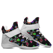 Load image into Gallery viewer, Indigenous Paisley Black Ipottaa Basketball / Sport High Top Shoes - White Sole 49 Dzine 
