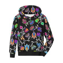 Load image into Gallery viewer, Indigenous Paisley Black Kids&#39; All Over Print Hoodie (Model H38) Kids&#39; AOP Hoodie (H38) e-joyer 
