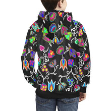 Load image into Gallery viewer, Indigenous Paisley Black Kids&#39; All Over Print Hoodie (Model H38) Kids&#39; AOP Hoodie (H38) e-joyer 
