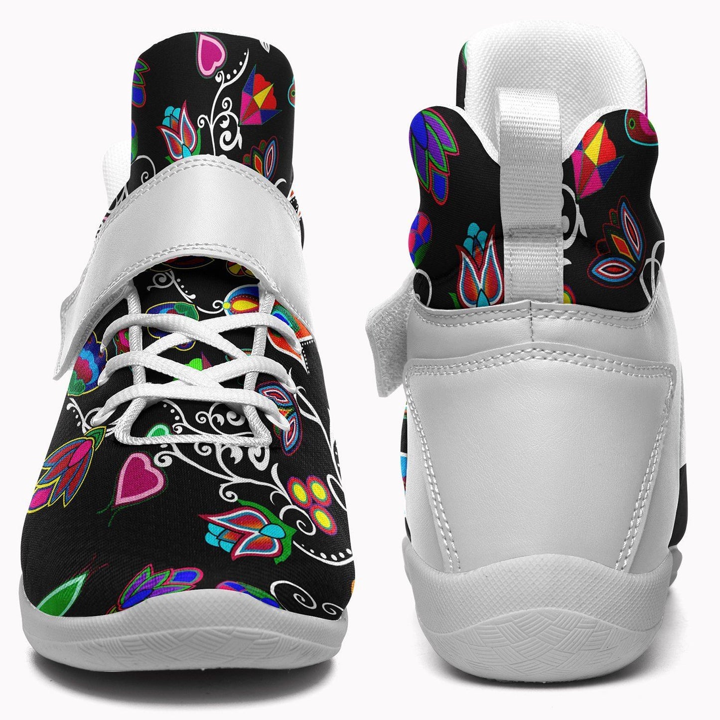 Indigenous Paisley Black Kid's Ipottaa Basketball / Sport High Top Shoes 49 Dzine 