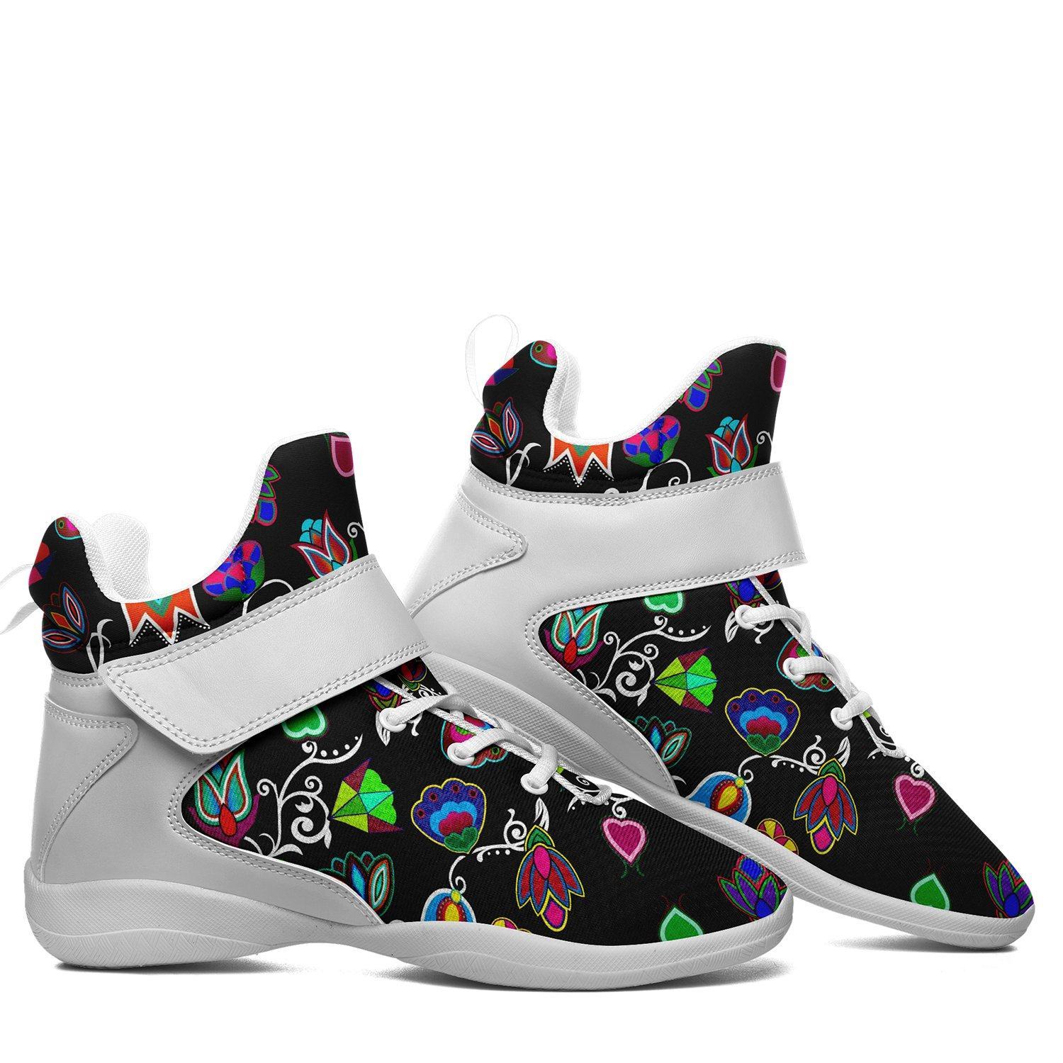 Indigenous Paisley Black Kid's Ipottaa Basketball / Sport High Top Shoes 49 Dzine 