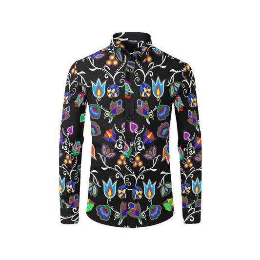 Indigenous Paisley Black Men's All Over Print Casual Dress Shirt (Model T61) Men's Dress Shirt (T61) e-joyer 