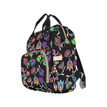 Load image into Gallery viewer, Indigenous Paisley - Black Multi-Function Diaper Backpack (Model 1688) Diaper Backpack (1688) e-joyer 
