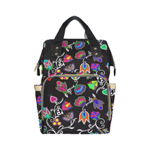 Load image into Gallery viewer, Indigenous Paisley - Black Multi-Function Diaper Backpack (Model 1688) Diaper Backpack (1688) e-joyer 
