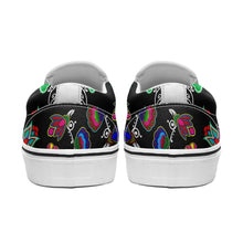 Load image into Gallery viewer, Indigenous Paisley Black Otoyimm Canvas Slip On Shoes 49 Dzine 
