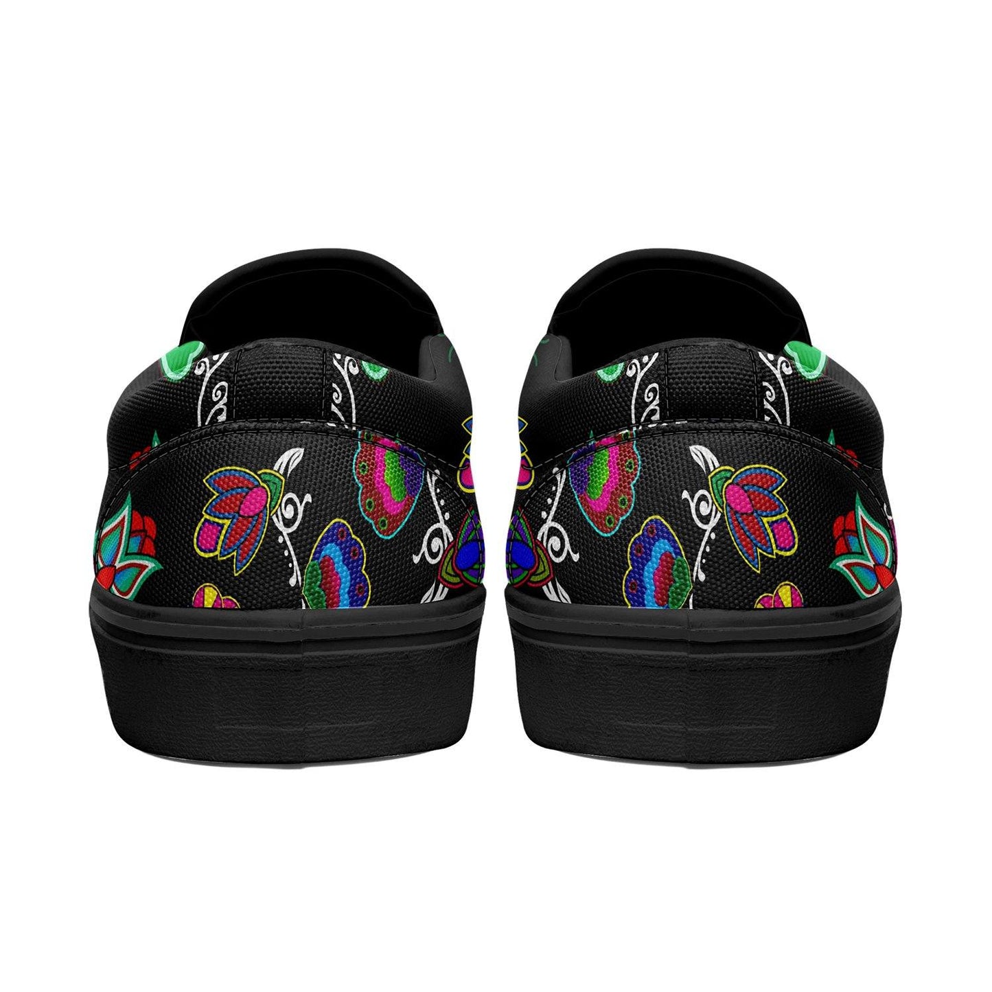 Indigenous Paisley Black Otoyimm Canvas Slip On Shoes 49 Dzine 