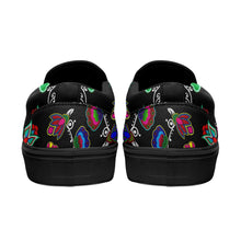 Load image into Gallery viewer, Indigenous Paisley Black Otoyimm Canvas Slip On Shoes 49 Dzine 
