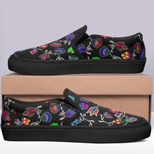 Load image into Gallery viewer, Indigenous Paisley Black Otoyimm Canvas Slip On Shoes 49 Dzine 
