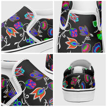 Load image into Gallery viewer, Indigenous Paisley Black Otoyimm Canvas Slip On Shoes 49 Dzine 
