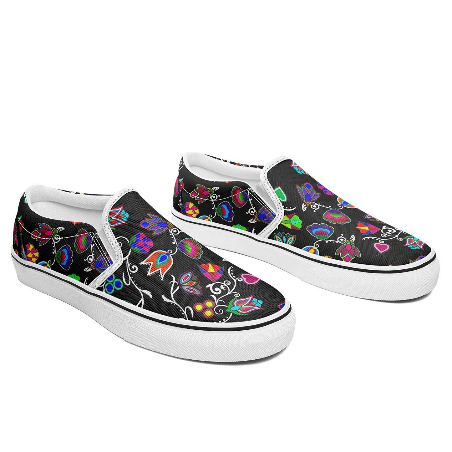 Indigenous Paisley Black Otoyimm Canvas Slip On Shoes 49 Dzine 