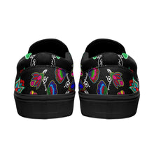 Load image into Gallery viewer, Indigenous Paisley Black Otoyimm Kid&#39;s Canvas Slip On Shoes 49 Dzine 
