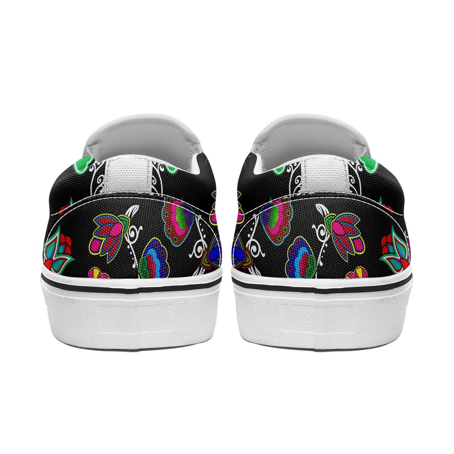 Indigenous Paisley Black Otoyimm Kid's Canvas Slip On Shoes 49 Dzine 