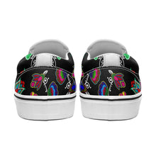 Load image into Gallery viewer, Indigenous Paisley Black Otoyimm Kid&#39;s Canvas Slip On Shoes 49 Dzine 
