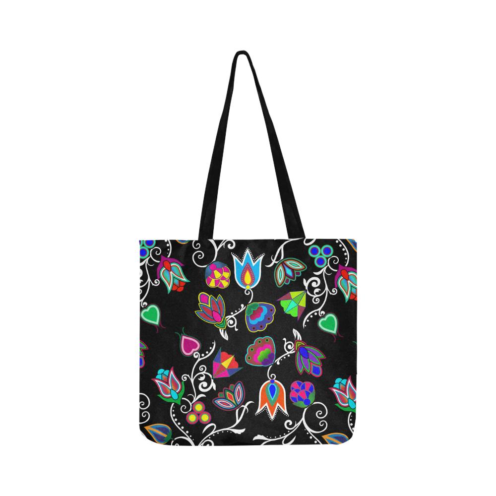 Indigenous Paisley - Black Reusable Shopping Bag Model 1660 (Two sides) Shopping Tote Bag (1660) e-joyer 