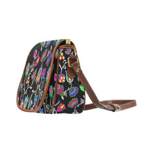 Load image into Gallery viewer, Indigenous Paisley - Black Saddle Bag/Large (Model 1649) Saddle Bag/Large e-joyer 
