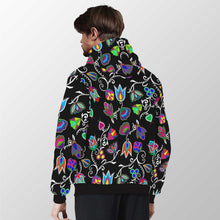 Load image into Gallery viewer, Indigenous Paisley Black Sherpa Hoodie 49 Dzine 
