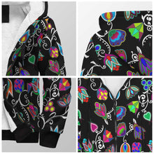 Load image into Gallery viewer, Indigenous Paisley Black Sherpa Hoodie 49 Dzine 
