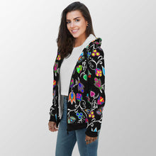 Load image into Gallery viewer, Indigenous Paisley Black Sherpa Hoodie 49 Dzine 
