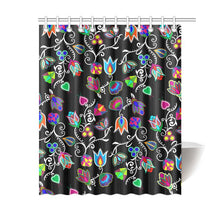 Load image into Gallery viewer, Indigenous Paisley - Black Shower Curtain 60&quot;x72&quot; Shower Curtain 60&quot;x72&quot; e-joyer 
