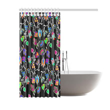 Load image into Gallery viewer, Indigenous Paisley - Black Shower Curtain 60&quot;x72&quot; Shower Curtain 60&quot;x72&quot; e-joyer 
