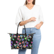 Load image into Gallery viewer, Indigenous Paisley Black Single-Shoulder Lady Handbag (Model 1714) bag e-joyer 
