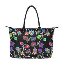 Load image into Gallery viewer, Indigenous Paisley Black Single-Shoulder Lady Handbag (Model 1714) bag e-joyer 
