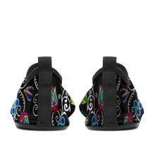 Load image into Gallery viewer, Indigenous Paisley Black Sockamoccs Kid&#39;s Slip On Shoes 49 Dzine 
