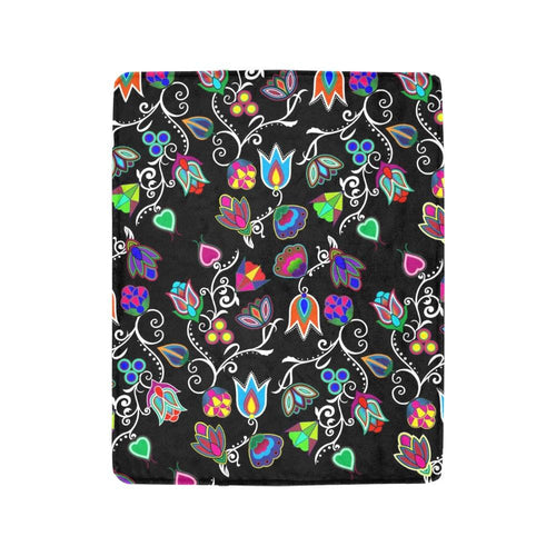 Indigenous Paisley Black Ultra-Soft Micro Fleece Blanket 40