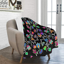 Load image into Gallery viewer, Indigenous Paisley Black Ultra-Soft Micro Fleece Blanket 40&quot;x50&quot; Ultra-Soft Blanket 40&#39;&#39;x50&#39;&#39; e-joyer 
