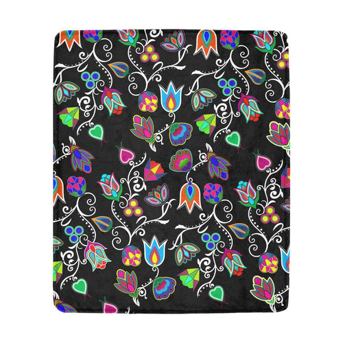 Indigenous Paisley - Black Ultra-Soft Micro Fleece Blanket 50