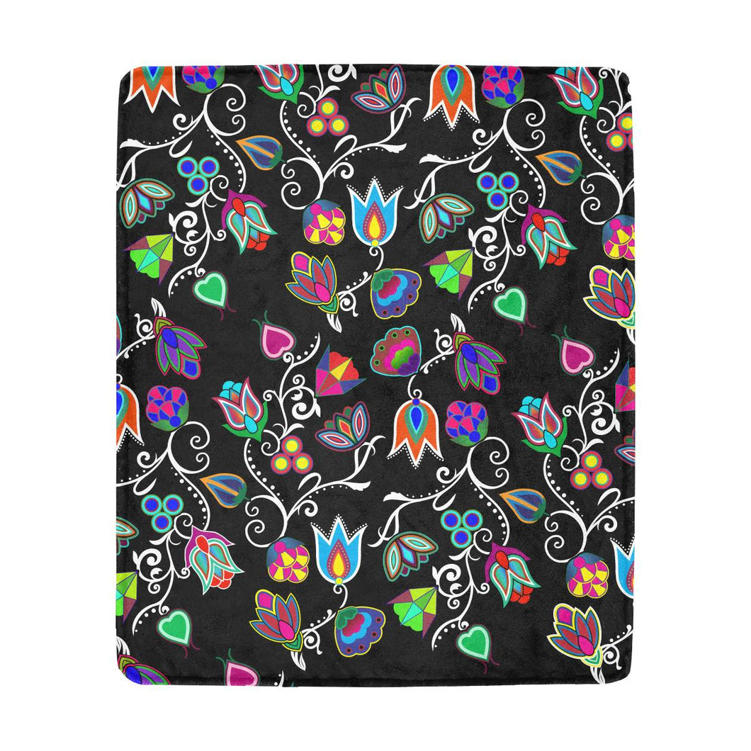 Indigenous Paisley - Black Ultra-Soft Micro Fleece Blanket 50