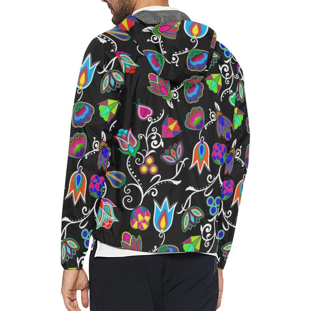 Indigenous Paisley Black Unisex All Over Print Windbreaker (Model H23) All Over Print Windbreaker for Men (H23) e-joyer 