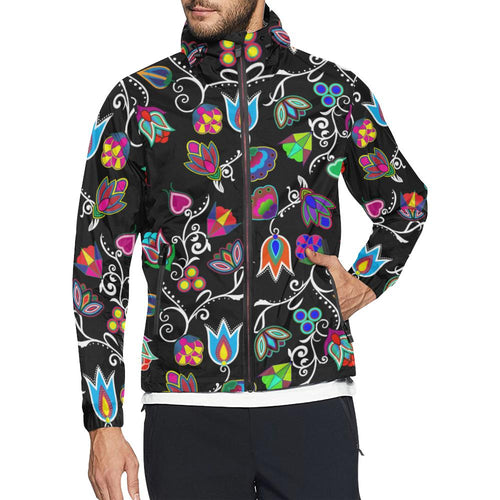 Indigenous Paisley Black Unisex All Over Print Windbreaker (Model H23) All Over Print Windbreaker for Men (H23) e-joyer 