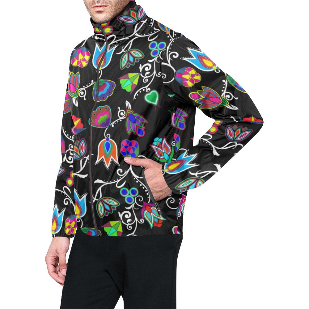 Indigenous Paisley Black Unisex All Over Print Windbreaker (Model H23) All Over Print Windbreaker for Men (H23) e-joyer 