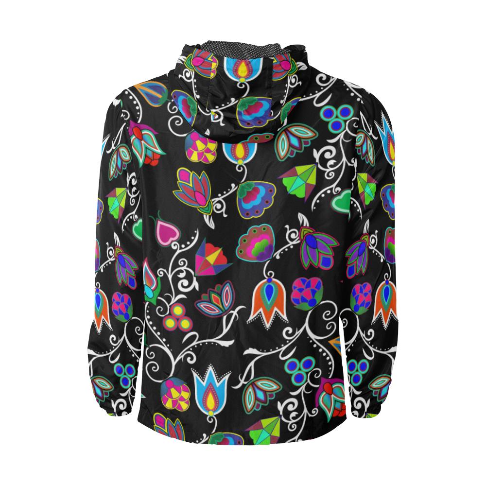 Indigenous Paisley Black Unisex All Over Print Windbreaker (Model H23) All Over Print Windbreaker for Men (H23) e-joyer 