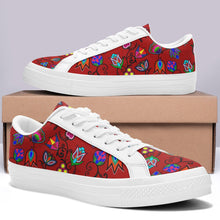 Load image into Gallery viewer, Indigenous Paisley Dahlia Aapisi Low Top Canvas Shoes White Sole 49 Dzine 
